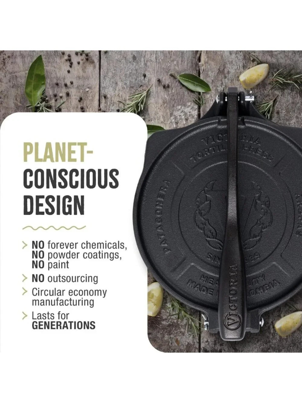 8-Inch Heavy-Duty Cast Iron Tortilla Press for Perfect Homemade Tortillas